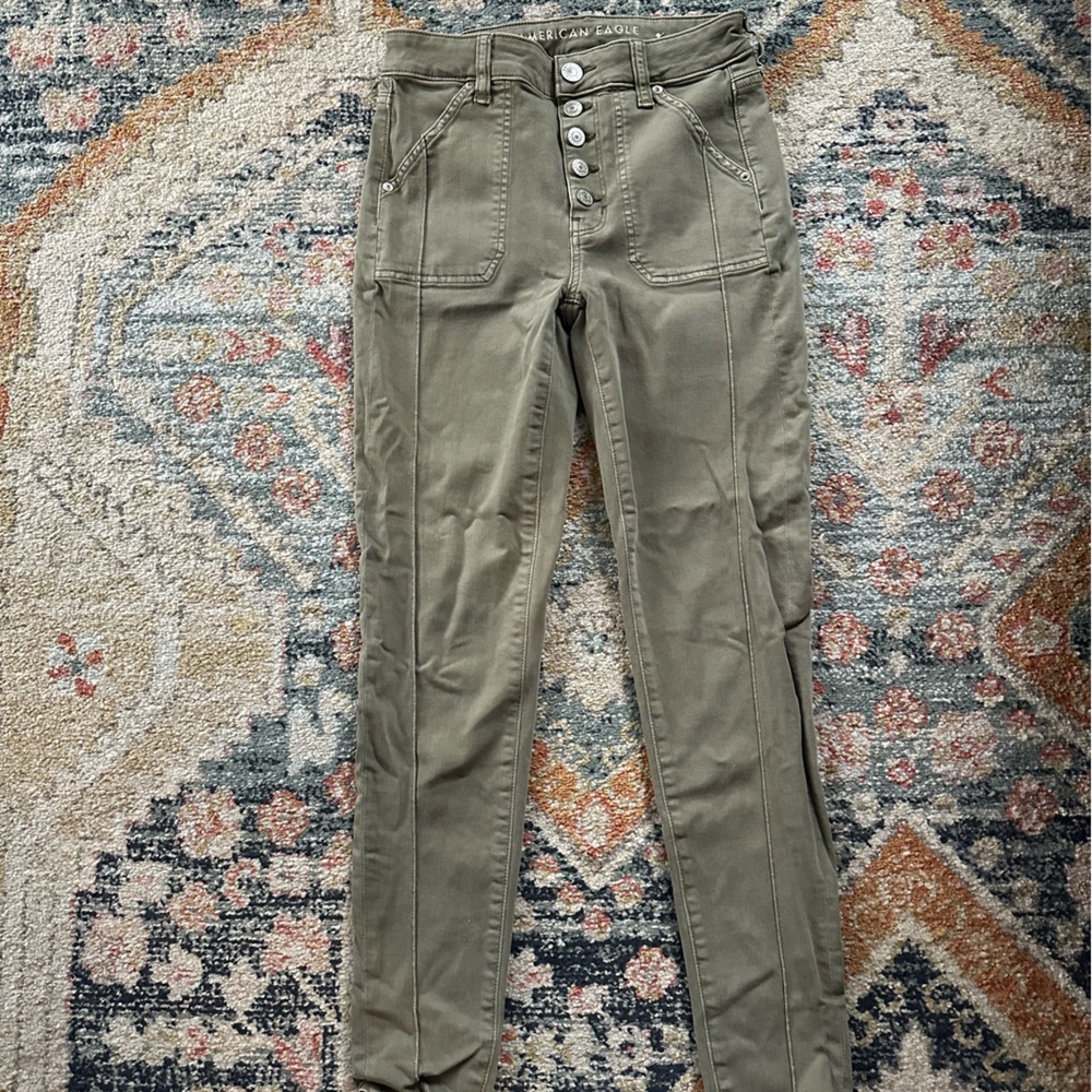 Olive Green Jeans
